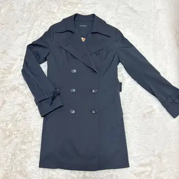 미사용 새상품 갸루 레오파드 무늬 라이너 포함 트렌치코트 M 블랙