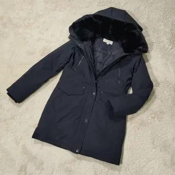 Michael Kors 퍼 다운 코트 후드 패딩 자켓 블랙