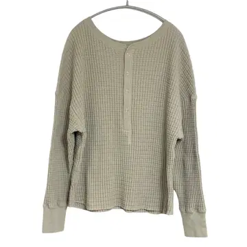 미사용급 프레임워크 헤비 와플 2WAY 풀오버 베이지 F