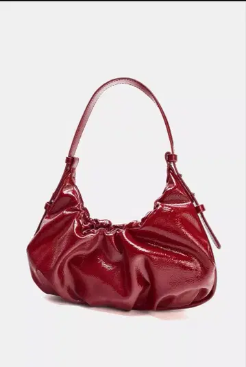 와인 레드 핸드백 개더