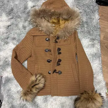 dazzlin 퍼 더플 코트