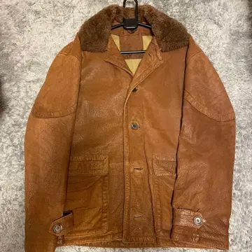 소가죽 빈티지 런치 코트 가죽 자켓