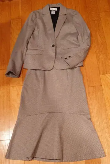 INDEX DELEGANT 체크 무늬 수트 플레어 스커트