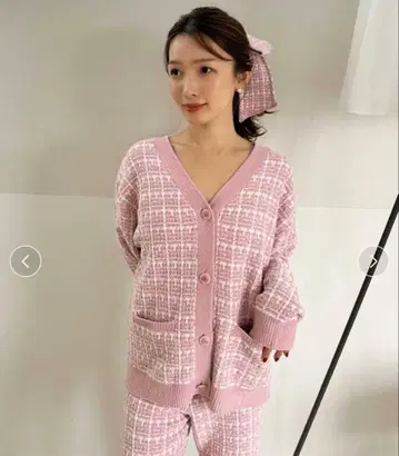 SNIDEL HOME 트위드 가디건 숏팬츠 세트