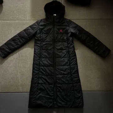 adidas 후드 부착 블랙 벤치 코트 M 여성용