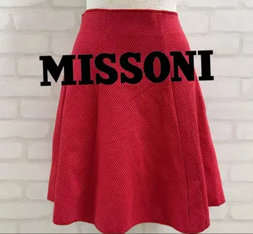 새상품급 MISSONI 빨간색 플레어 스커트 이탈리아제 온워드