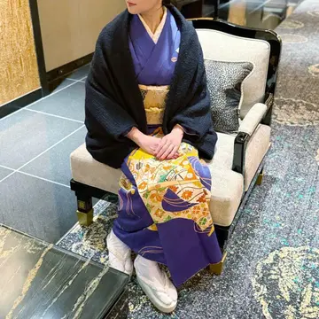 기모노 겉옷 네이비 모몽가 마가렛