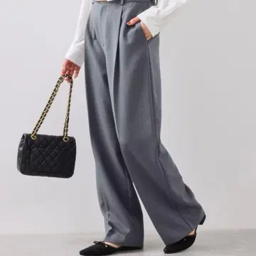 [ 미이지 ] 울리쉬 원턱 와이드 팬츠 [ 셋업 가능 / 세탁 가능 ]