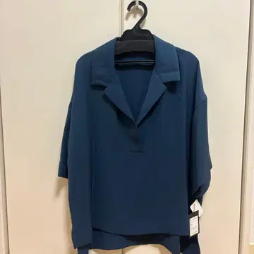 Aga YAMADAYA 다크 블루 5부 소매 셔츠