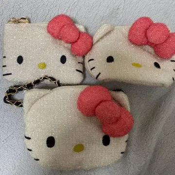 헬로키티 숄더백 파우치 세트