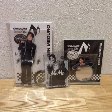 Snow Man ON 아크릴 스탠드 클리어 스티커 미러 스티커 메구로 렌