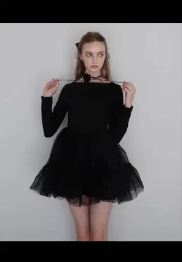 트리트유어셀프 Ballet docking tulle mini dress