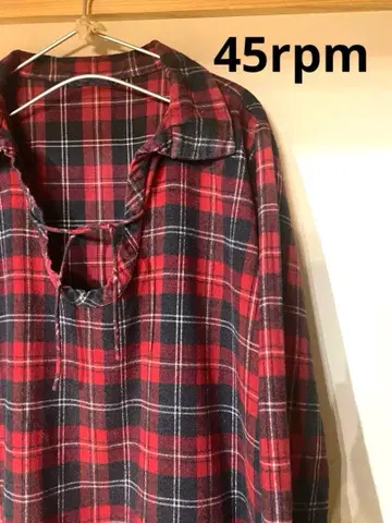 45rpm Umii 908 플란넬 원피스 2 빨간색 x 블랙 체크