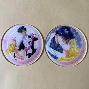 세일러문 세일러문 카페 아크릴 코스터 B 2종 핑크 빨간색