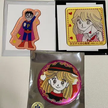 리본 카페 걱정쟁이 아빠 캔뱃지 반짝반짝 캔뱃지 아크릴 스티커