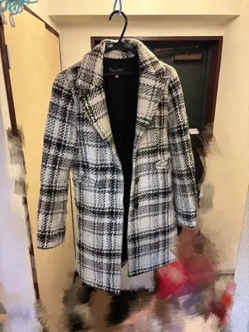 Coco deal 체크 무늬 체스터 코트