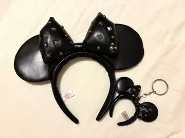 디즈니랜드 미니 마우스 머리띠 키링 세트