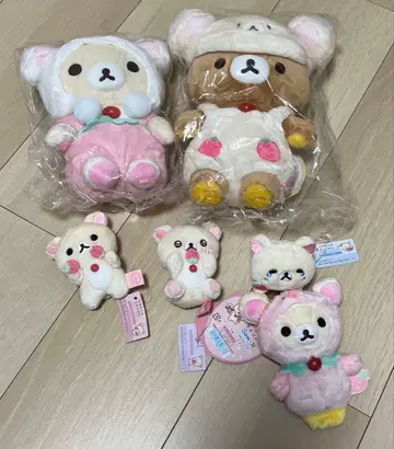 코리락쿠마의 딸기 없는 하루 봉제 인형 7세트