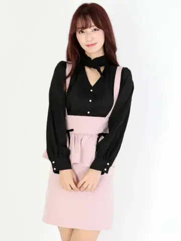 Ank Rouge 개더 페플럼 타이트 스커트