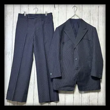 [ 레어 빈티지 수트 셋업 ] 네이비 핀스트라이프 M 영국 원단