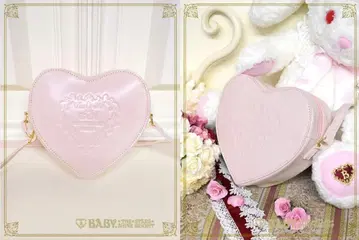 BABY 엠보 하트 미니백 핑크