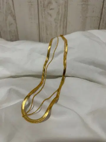 Ameri 골드 목걸이 이중