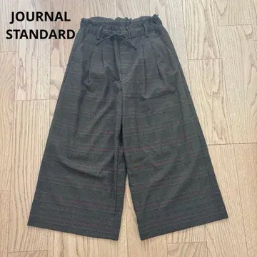 JOURNALSTANDARD 체크 와이드 팬츠 그린 브라운