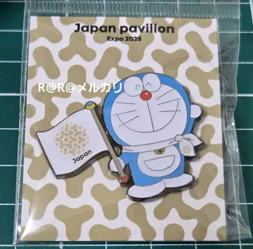 만박 EXPO2025 일본관 핀 배지 도라에몽 브라운 일본 파빌리온