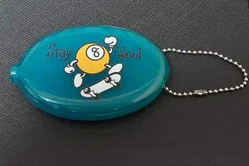 Stay Weird 코인 케이스 블루 세련된 핀볼 8 거의 미사용