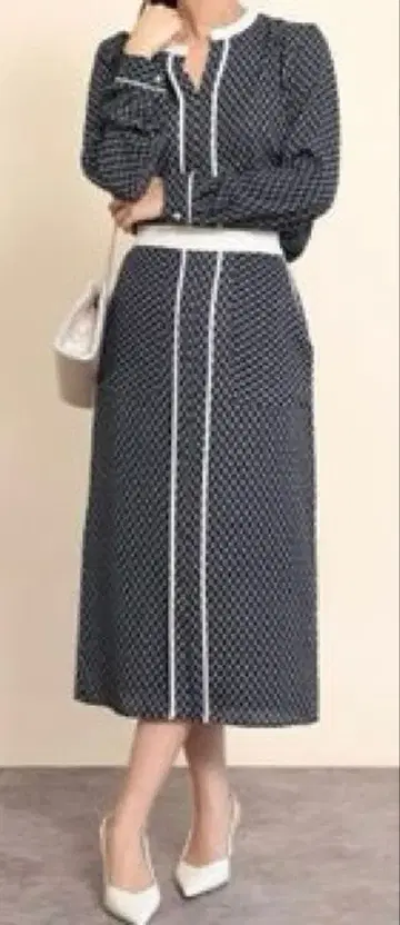 78 택 포함 미사용 새상품 페넬 fennel 패턴 긴팔 원피스