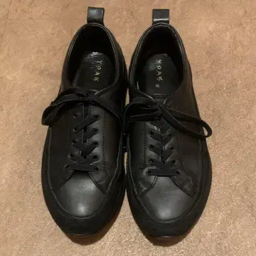 YOAK LORRY 블랙 가죽 스니커즈 41