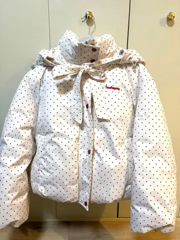 Rityz Y2K 토드 패턴 리본 사양 에코 다운 자켓