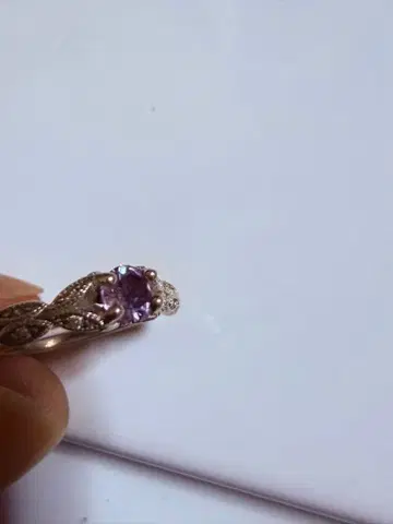장식적인 실버 925 반지 퍼플석