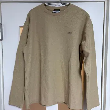 Lacoste 베이지 긴팔 티셔츠