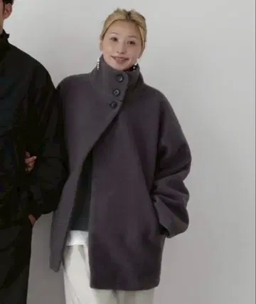 택 포함 미사용 [ 시마무라 hideka 씨 콜라보 ] 미들 코트