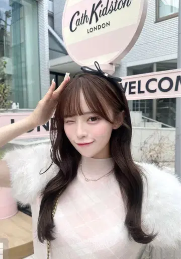 아가일 체크 무늬 퍼 슬리브 니트탑 GRL