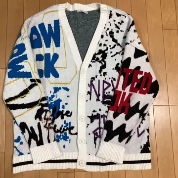 새상품급 ZARA 자라 그래픽 니트 자카드 가디건 XL