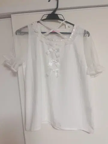 Princess Melody 화이트 리본 셔츠