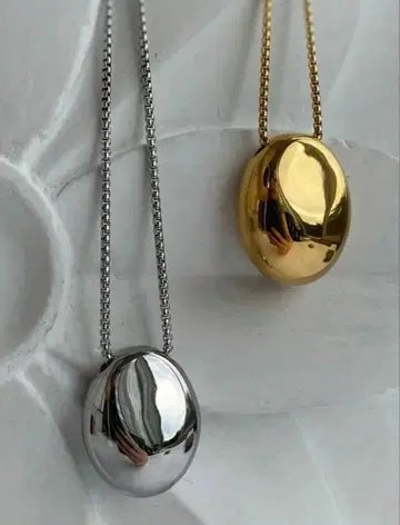 계란형 펜던트 스테인리스 녹슬지 않는 목걸이 골드 새상품