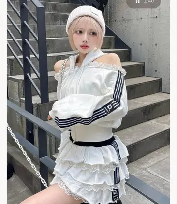 Darich 걸리시 스포티 맨투맨 후드티