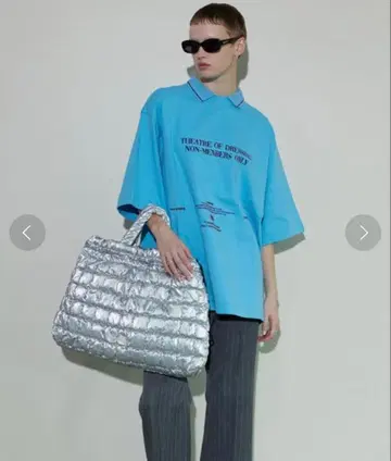 MAISON SPECIAL 퀼팅 백 실버