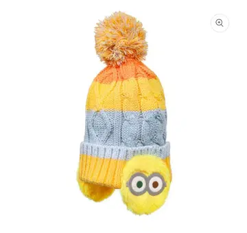 [키즈] 미니언 니트 모자 귀도리 포함
