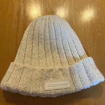 CONVERSE 아이보리 니트 모자 56-58cm