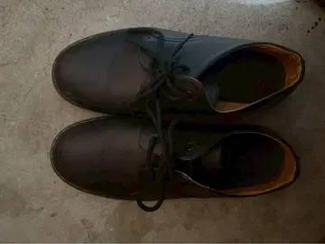 블랙 레이스업 슈즈