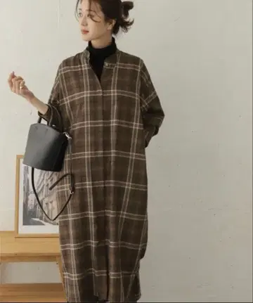 [ URBAN RESEARCH DOORS ] 새상품급! 체크 셔츠 원피스