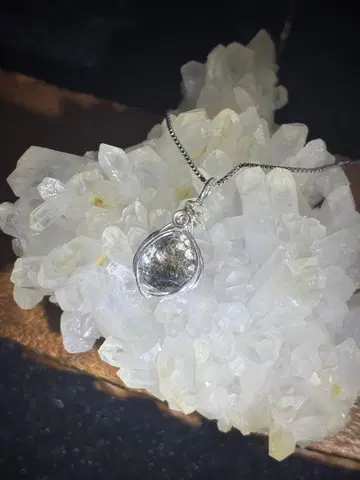 나이지리아 산 모스 아쿠아 마린 목걸이