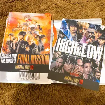 HiGH&LOW 하이로 콜라보 카페 클리어 책갈피 2개 세트