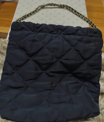 united arrows 블랙 퀼팅 체인 숄더백