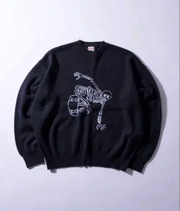 [ 프리 사이즈 ] COOPER FACT 스컬 스케이트 빅 니트