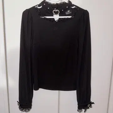 ROJITA 하트 버클 초커 골지 상의